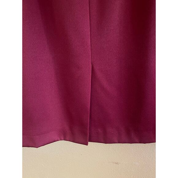 Kasper Skirt Scarlet Red Knee Length Back Hidden Zipper Lined Size 12 P - Picture 6 of 7